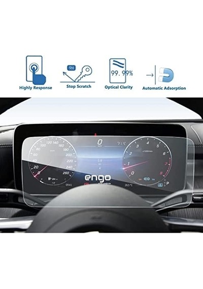 Mercedes C200 12.3 İnç İle Uyumlu Dijital Gösterge Paneli Ekran Koruyucu Nano W206 Direksiyon Arkası Ekran Koruyucu