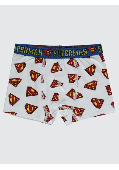 Süperman Erkek Çocuk 2'li Boxer Set 2-10 Yaş Mavi