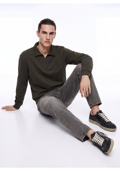 Mustang Haki Erkek Sweatshirt M6wm-swt1025