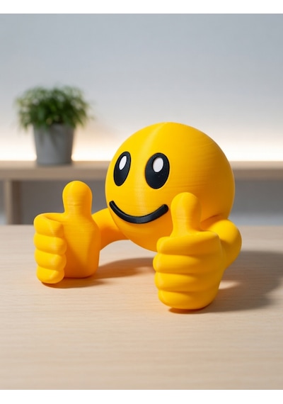 Emoji Tasarımlı Çift El Telefon Standı & Masaüstü Tutucu Sarı