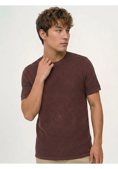 Loft Basic Kahverengi Erkek T-shirt Lf2043430