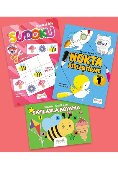 Eğlenceli Aktivite Seti - 1 3 Kitap