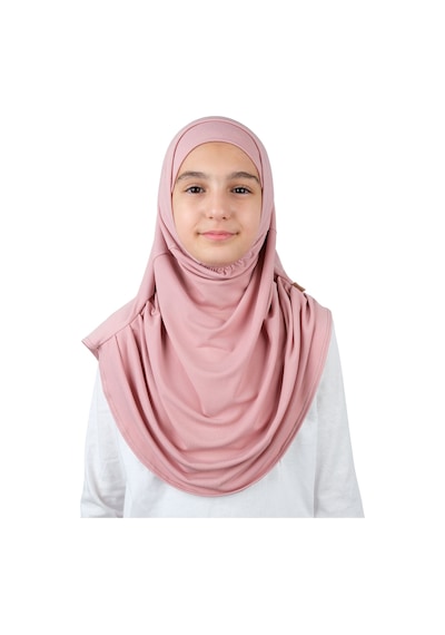 Pratik Hazır Geçmeli Boneli Çocuk Şal Pembe Pembe