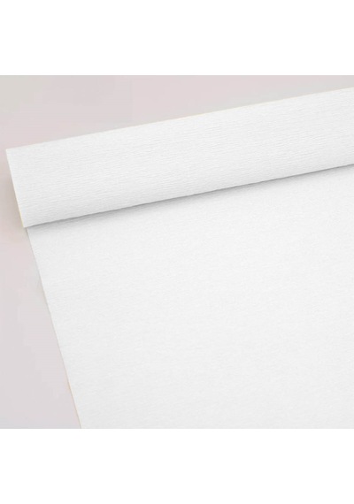 Italyan Krapon Kağıdı Çiçekçi Krep Kağıdı Grapon Kağıdı 180gr 50x250cm Beyaz