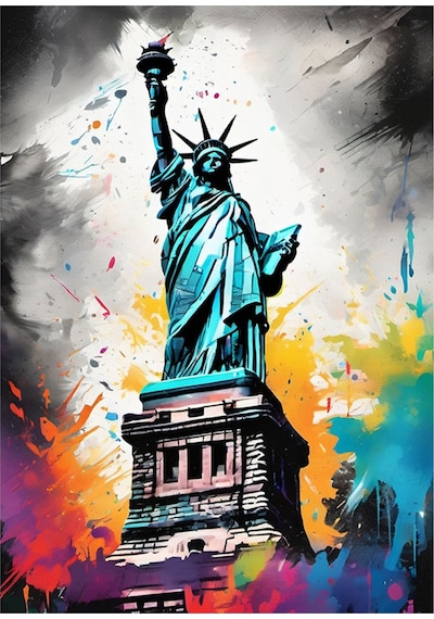 Özgürlük Anıtı Amerika Hediyelik Mdf Tablo 35cm X50cm