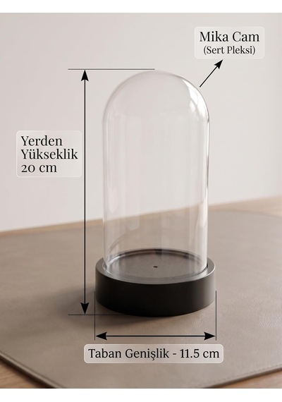 Doğum Günü Ve Sevgiliye Hediye, Fanus İçinde Kırmızı Sonsuzluk Gülü Ve Gün Işığı Ledli Dekoratif Lamba