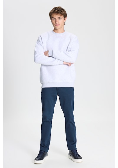 Ac&Co / Altınyıldız Classics Standart Fit Bisiklet Yaka Erkek Sweatshirt - Kar Melanj Kar Beyaz