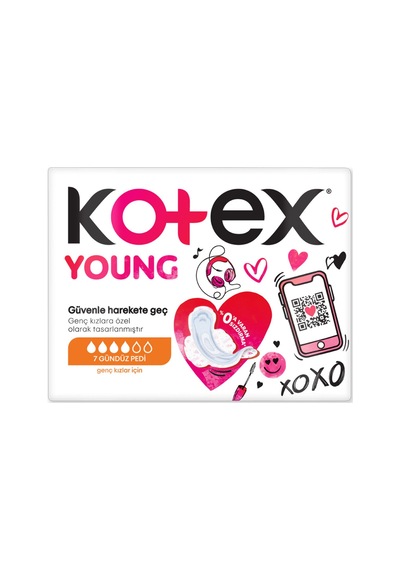 Kotex Young Ultra Gündüz Pedi 7'li - 8 Adet Tarı
