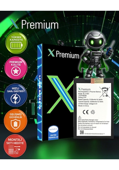 Xpremium İnfinix Note 8 / Note 8i / Hot 11 Batarya Pil Süper Yüksek Kalite 5200 Mah Bl-51bx