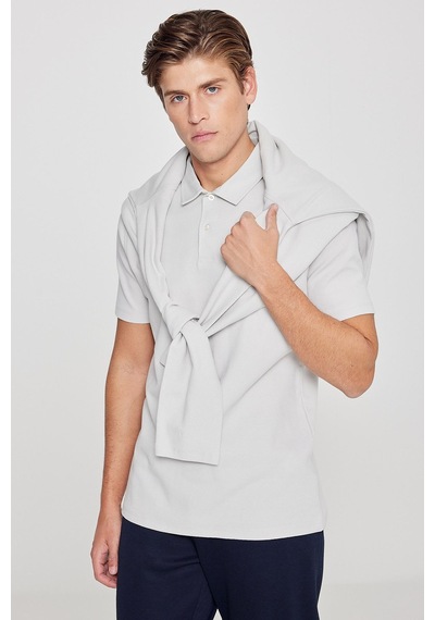 AC&Co / Altınyıldız Classics Erkek Grı %100 Pamuk Slim Fit Dar Kesim Polo Yaka Jakarlı Triko Tişört Gri AC&Co / Altınyıldız Classics Erkek Grı %100 Pamuk Slim Fit Dar Kesim Polo Yaka Jakarlı Triko Tişört Gri