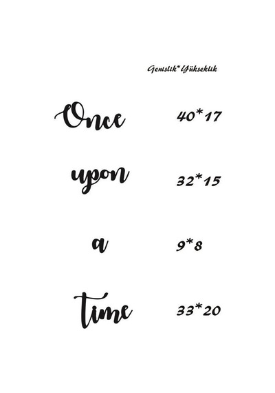 Once Upon A Time Duvar Süsü Duvar Yazısı Dekoratif Ahşap Duvar Sü
