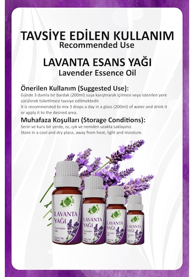 Lavanta Yağı Lavander Essential Oil 10 Ml.