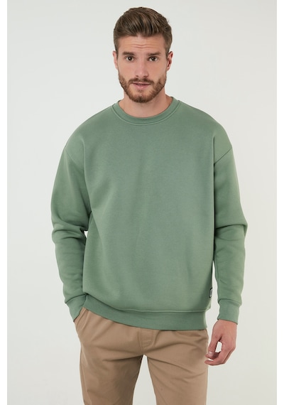 Buratti Regular Fit Bisiklet Yaka Pamuklu Içi Tüylü Yumuşak Şardonlu Erkek Sweat 5905255 Elma