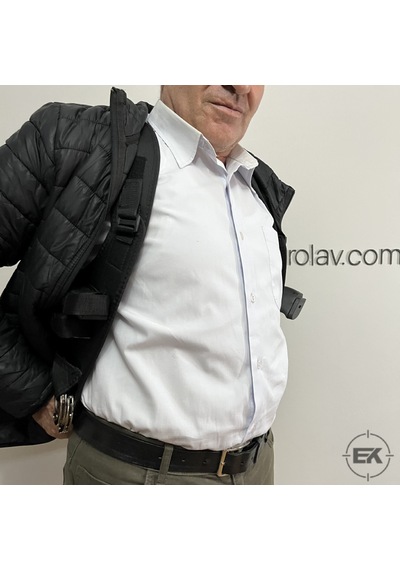 Erolav Profesyonel Çiftli Taktik Koltuk Altı Tabanca Kılıfı Çift Şarjörlüklü, Kelepçe Bölmeli Siyah