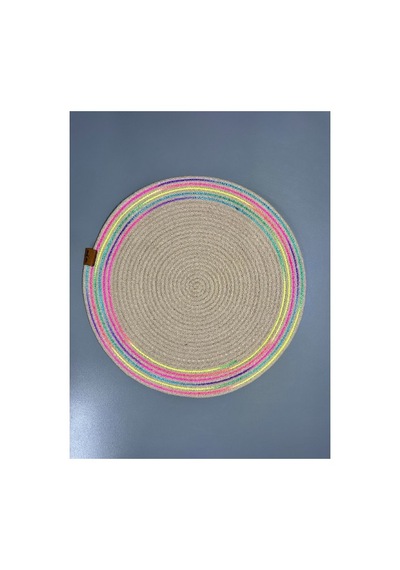 Premium Günlük Kullanım Masa Örtüsü Dekoratif Obje Jüt Örme Supla 39cm Çok Renkli