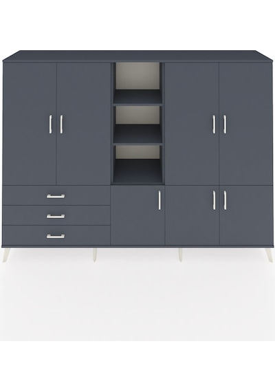Hyperion Dolap 11 Raflı 3 Çekmeceli 7 Kapaklı 220x44x163 Antrasit Antrasit-antrasit Hyperion Dolap 11 Raflı 3 Çekmeceli 7 Kapaklı 220x44x163 Antrasit Antrasit-antrasit