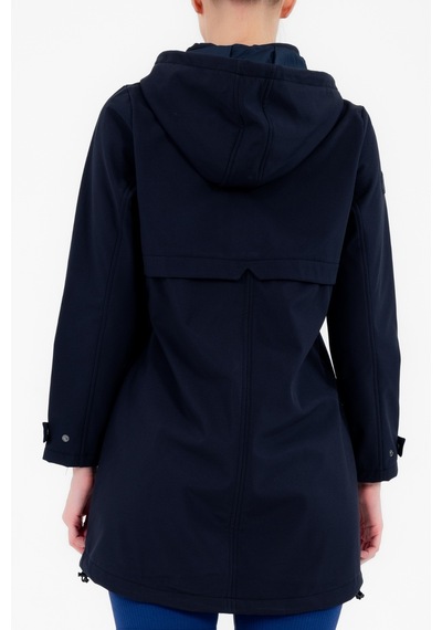 Escetic Lacivert Çıkarılabilir Kapüşonlu 2 Cepli Su Ve Rüzgar Geçirmez Kadın Softshell Mont 6331-3510-lacivert Lacivert