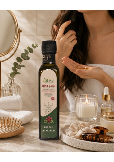 Oılıva Hint Yağı 250 Ml %100 Doğal Ve Saf Hint Yağı, Soğuk Sıkım Castor Oil, Katkısız Bitkisel Yağ, Ricinus Yağı