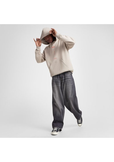 Converse Loose Fit Erkek Bej Hoodie