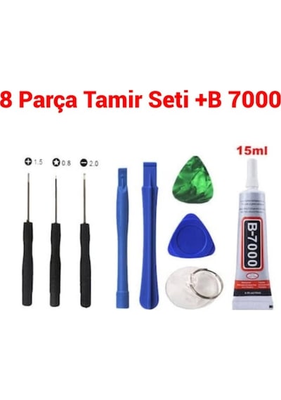 Telefon Ekran Açma Seti Tamir Kiti + 8 Parça Sökme - Takım + B7000
