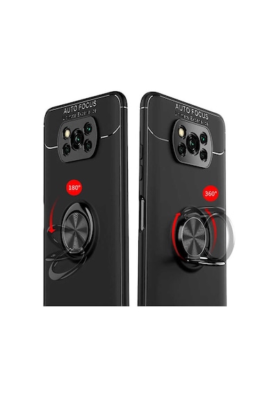 Xiaomi Poco X3 Kılıf Zore Ravel Yüzüklü Silikon Kılıf
