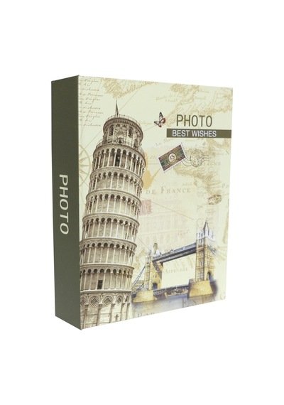 Rabsev Fotoğraf Albümü 10x15cm 200 Fotoğraf Kapasiteli Pisa Kulesi Desenli Anı Albümü