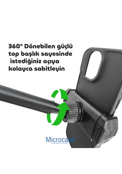 Microcase 360 Döner Başlıklı Masa Üstü Telefon Tutucu Katlanabilir Akrobat Telefon Standı - Al5726 Gri