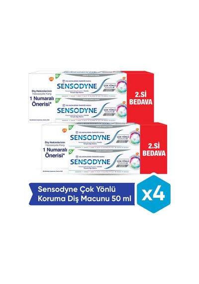 Çok Yönlü Koruma Beyazlatıcı Diş Macunu 50 Ml X 4 Adet Günlük Koruma