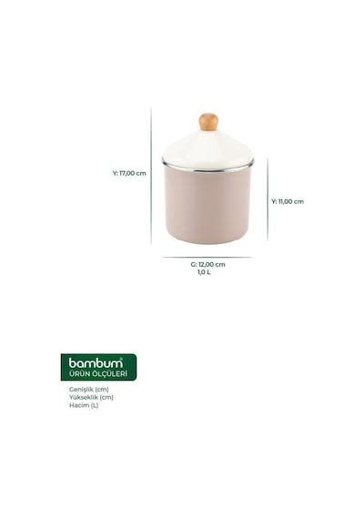 Bambum Nostalji - Ahşap Saplı Baharatlık Toprak 12 Cm Taş