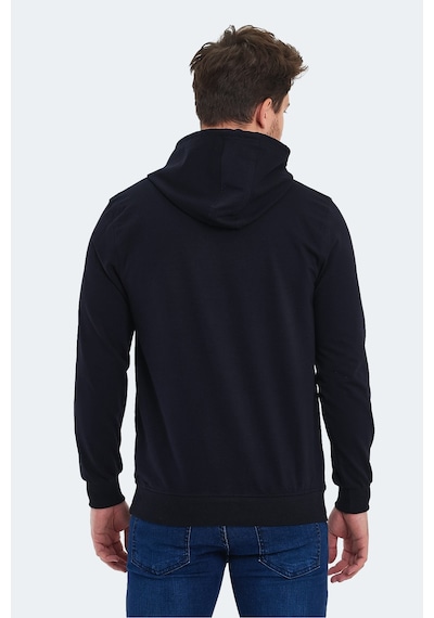 Slazenger Obra In Erkek Kapüşonlu Cepli Lacivert Sweatshirt Lacivert