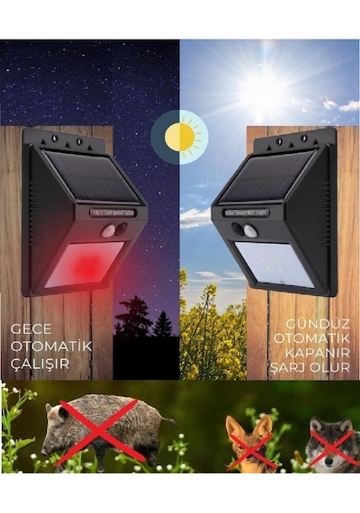 Güneş Enerjili Ayı Domuz Kovucu Işık Domuz Savar Lamaba 3 Adet