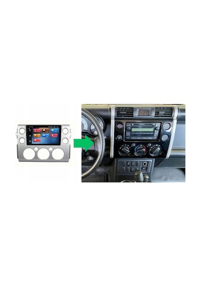 Toyota Fj Cruiser Araç Multimedya Android Ekran Carplay Double Teyp 4+64 9" 07-08 Silver Cadence