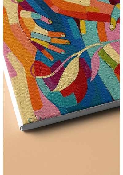 Webstyle Sayılarla Boyama Seti Kasnaklı Renkli Sarılış 60x75 Cm