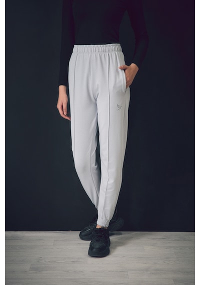 Fullamoda Kuş Baskılı Çimalı Jogger Eşofman Altı 25kgb6199213636-gri Gri