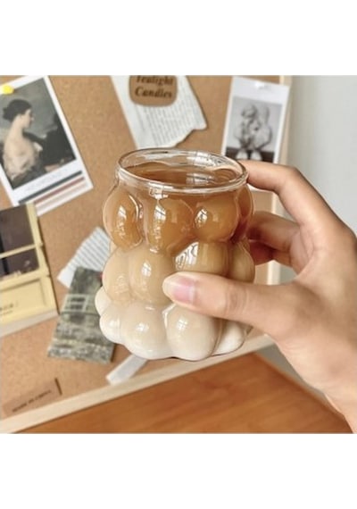 Borosilikat Bubble Bardak Çok Renkli