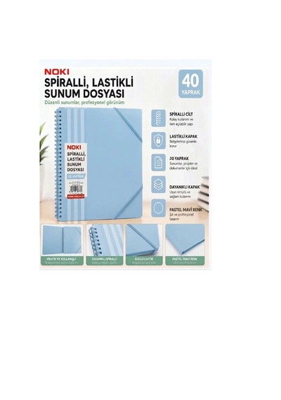 Noki Spiralli Sunum Dosyasi 40 Yap.pastel Mavi