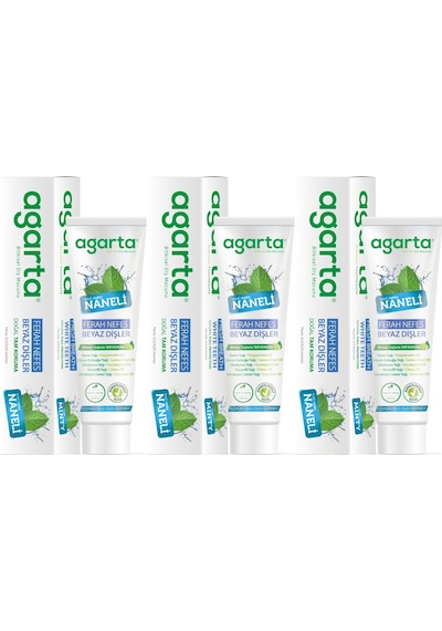 Agarta Doğal Diş Macunu 100ml Naneli 3 Lü Set Beyazlık