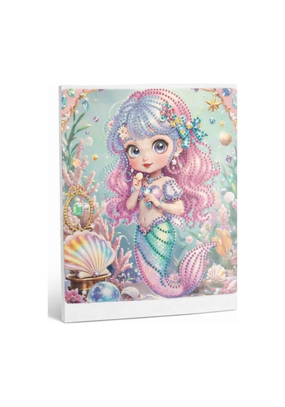 5d Elmas Taş İşleme Kiti Tablo 21x25 Cm Mermaid Denizkızı Desenli Diamond Painting