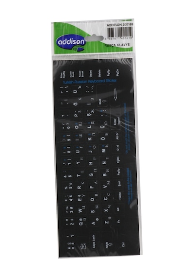 Addison 300169 Rusça Q Siyah Klavye Stiker