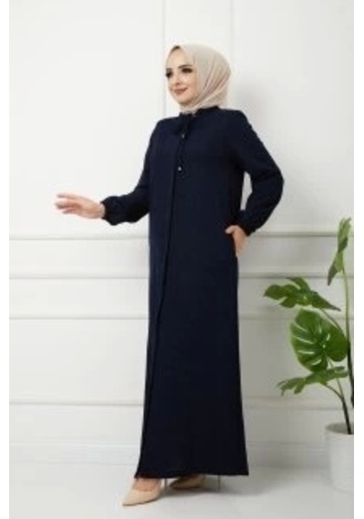Şönil Kumaş Kışlık Comfort Ferace - Lacivert / F0506 Lacivert