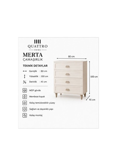 Merta Çamaşırlık Beyaz
