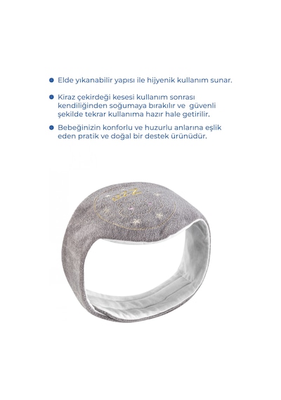 Babyjem Kiraz Çekirdekli Gaz Giderici Kemer - Gri