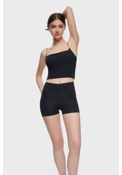 Carigna Model Dikişsiz Lazer Kesim Külot Boxer Esnek Iz Yapmayan Model Siyah Renk Siyah