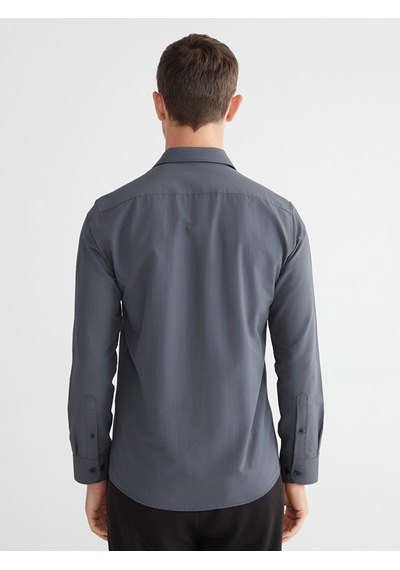 Lcw Busıness Antrasit Slim Fit Uzun Kollu Poplin Erkek Gömlek