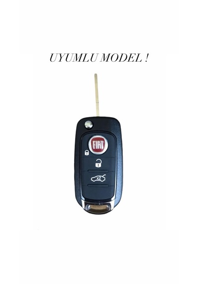 Fiat Egea Siyah Gümüş Oto Anahtar Kumanda Kabı Kılıfı Oto Anahtarlık