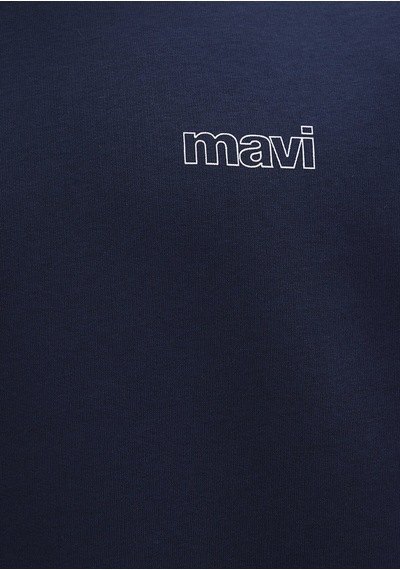 Mavi - Mavi Logo Baskılı Lacivert Sweatshirt 0s10379-70488