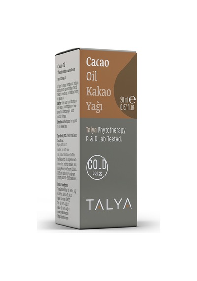 Talya Soğuk Sıkım %100 Saf ve Doğal Bronzluk Kakao Yağı 20 ML