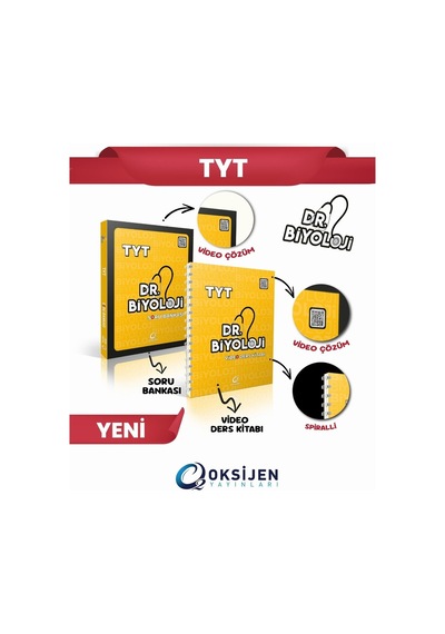 Oksijen Yayınları Tyt Dr. Biyoloji Soru Bankası Ve Video Ders Kitabı Seti Üniversite Hazırlık