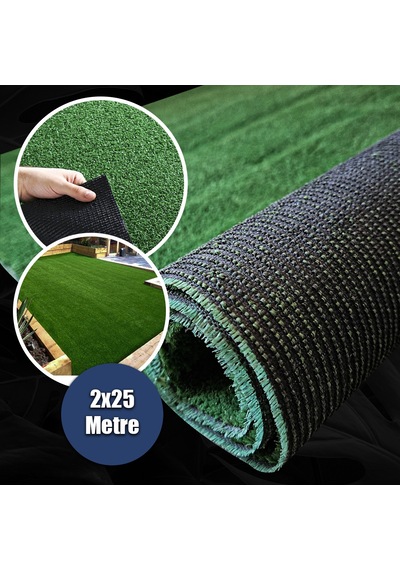 7 Mm Çim Halı 2x25 Metre Suni Dekoratif Çim Halı Kaydırmaz Tabanlı Yapay Çim Paspası