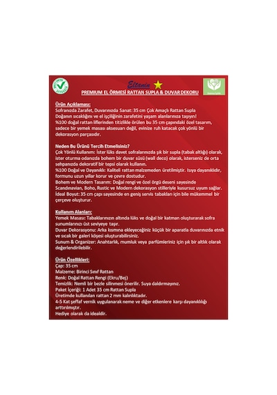 %100 Doğal Premium El Yapımı Rattan Supla & Duvar Dekoru 35 Cm, 1. Sınıf, Dekoratif, Şık, Lüx %100 Doğal Premium El Yapımı Rattan Supla & Duvar Dekoru 35 Cm, 1. Sınıf, Dekoratif, Şık, Lüx %100 Doğal Premium El Yapımı Rattan Supla & Duvar Dekoru 35 Cm, 1. Sınıf, Dekoratif, Şık, Lüx %100 Doğal Premium El Yapımı Rattan Supla & Duvar Dekoru 35 Cm, 1. Sınıf, Dekoratif, Şık, Lüx